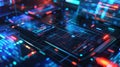 An abstract design of interface on a screen computer with aspects of software dev Royalty Free Stock Photo