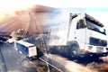 Abstract Design international shipment and highway Royalty Free Stock Photo