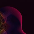 Abstract design with intersecting, multicolored linear patterns forming geometric Royalty Free Stock Photo