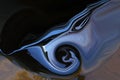 Abstract design of a liquid whale in 3d