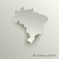 Abstract design map the Federative Republic of Brazil template Royalty Free Stock Photo