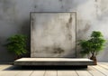 Abstract design of modern podium with empty concret. round concrete podium floor. Pedestal for display,Platform for design,Blank