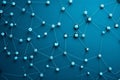 Abstract design networking technology background concept science blue tech atom connect polygon