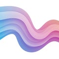 Abstract design with overlapping, gradient-colored waveforms. Layers transition Royalty Free Stock Photo