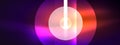 Abstract design pulsates with neon glowing light effects, casting an entrancing glow in the darkness, captivating the Royalty Free Stock Photo
