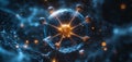 Abstract design of quantum computing concepts qubits and entanglement via generative AI Royalty Free Stock Photo