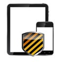 Abstract design realistic mobile phone and tablet Royalty Free Stock Photo