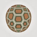 Abstract design resembling a tortoise shell with hexagonal and pentagonal patte Royalty Free Stock Photo