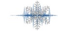 Abstract design of a snowflake combined with a soundwave, representing winter music or data visualization Royalty Free Stock Photo