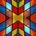 abstract design with stained glass in various colors, material for decoration of windows, background and texture Royalty Free Stock Photo