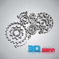 Abstract design template background with gears