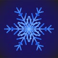 Abstract design template with polygonal snowflake for decoration design. Vector decorative background. Winter symbol