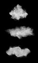 Abstract design of white powder cloud against dark Royalty Free Stock Photo