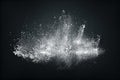 Abstract design of white powder snow cloud