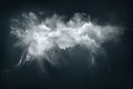 Abstract design of white powder snow cloud