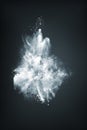 Abstract design of white powder snow cloud