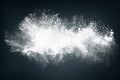 Abstract design of white powder snow cloud