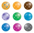 Abstract designe elements set. Colored spheres with a gradient Royalty Free Stock Photo
