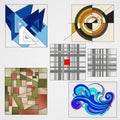 Abstract designs consisting of various geometric patterns and Royalty Free Stock Photo