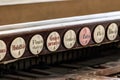 Abstract detail of the old pipe organ