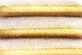 Abstract detail of savoiardi sponge biscuits. Royalty Free Stock Photo