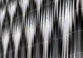 Abstract detail of steel vertical curved cladding