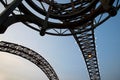 Abstract Details of Metal Bridge Structure with Blue Sky Royalty Free Stock Photo