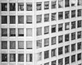 Abstract developed image of an office high-rise with almost squa