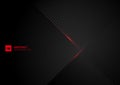 Abstract diagonal lines pattern overlap with red laser line on black background Royalty Free Stock Photo