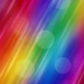 Abstract diagonal rainbow stripes with soft bokeh lights vibrant colorful gradient backdrop Royalty Free Stock Photo