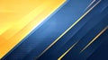 Abstract Diagonal Stripes Background - Yellow and Blue Geometric Design Royalty Free Stock Photo