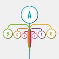 Abstract diagram tree infographic elements concept with stage, human, parts elements