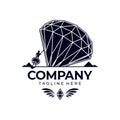 Abstract diamond mining company logo design Royalty Free Stock Photo