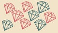 Abstract Diamond Shapes Pattern, vector design Generative AI Royalty Free Stock Photo
