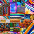 1548 Abstract Digital Art Collage: A creative and eclectic background featuring abstract digital art collage with a mix of textu Royalty Free Stock Photo