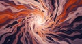 abstract spiral vortex with vibrant orange pink and purple hues creating dynamic energy and movement in digital art Royalty Free Stock Photo