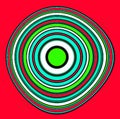 Abstract and Contemporary digital art colourful circle design