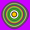 Abstract and Contemporary digital art colourful circle design