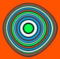 Abstract and Contemporary digital art colourful circle design