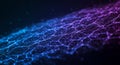 Abstract digital art depicting a network of interconnected points and lines, creating a Royalty Free Stock Photo