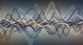 Abstract Sound Waveform Digital Art - Music, Data Visualization, Technology Background Royalty Free Stock Photo