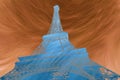 Abstract digital art of Eiffel Abstract digital art of Eiffel Tower in Paris. Silhouette. Postcard, high resolution Royalty Free Stock Photo