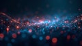 Ethereal Particle Stream with Glowing Highlights