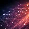 Abstract digital art featuring interconnected lines and nodes arranged in a mesh Royalty Free Stock Photo