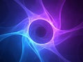Vortex of swirling blue and purple light forms a hypnotic spiral pattern Royalty Free Stock Photo