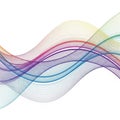 Abstract digital art featuring a series of colorful, wavy lines. The lines overlap and Royalty Free Stock Photo