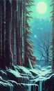 Frozen forest - digital art