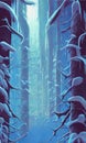 Frozen forest - digital art