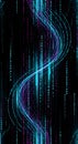 Digital Matrix Flow: Binary Code Streams Royalty Free Stock Photo