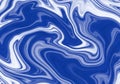 Abstract digital art with swirling patterns of blue and white, creating a fluid, marble-like Royalty Free Stock Photo